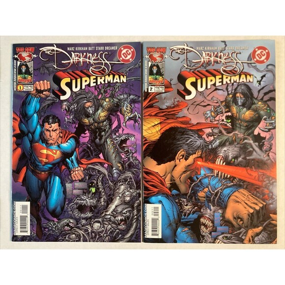 The Darkness Superman (2005) Marvel Comic Book Set 1-2 • First Printing - Picture 1 of 5